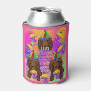 Long Haired Red Doxies Can Cooler