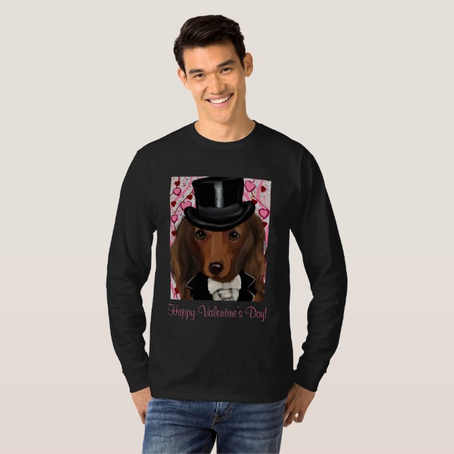 Long Haired Red Doxies  T-Shirt (Front Full)