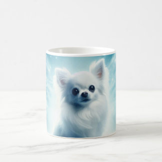 Long Haired White Chihuahua Coffee Mug