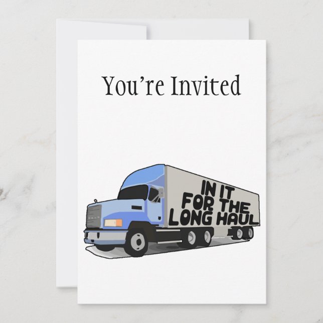 Long Haul Trucking Invitation (Front)