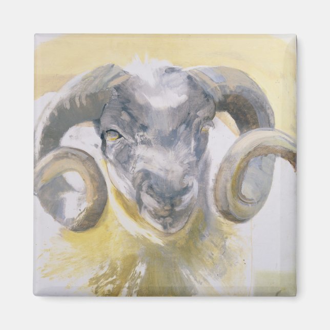 Long Horn Sheep 2 Magnet (Front)