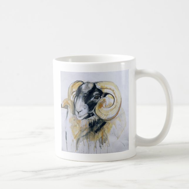 Long Horn Sheep Coffee Mug (Right)