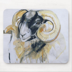 Long Horn Sheep Mouse Mat
