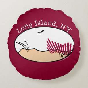 Long Island Beach Dunes Round Cushion