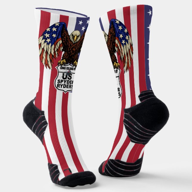 Long Island Chapter - Socks RWB Logo Flag (Angled)