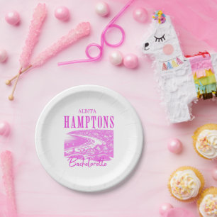 long island hamptons bachelorette paper plate