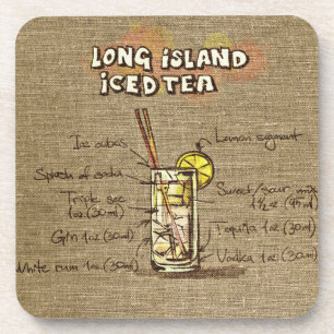 Long Island Ice Tea Cocktail Drink Coaster