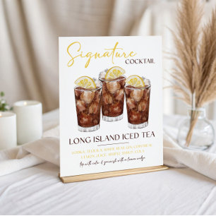 Long Island Iced Tea Signature Cocktail Recipe Photo Print