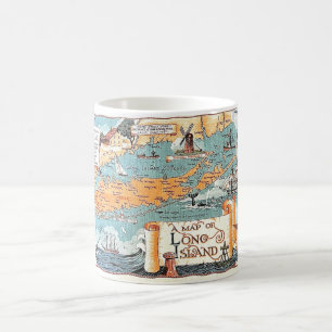 Long Island Illustrated Map Mug