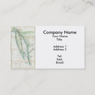 Long Island Map (1877) Business Card