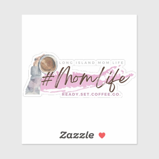 Long Island Mum Life Coffee Vinyl Sticker (Sheet)