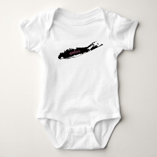 long island native onsie baby bodysuit (Front)