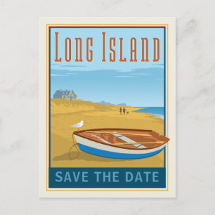 Long Island, New York   Save the Date Announcement Postcard
