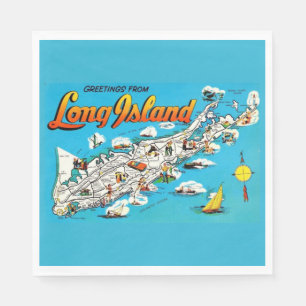  Long Island, NY Greeting Napkin