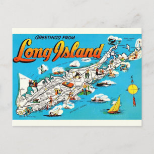 Long Island, NY Greeting Postcard