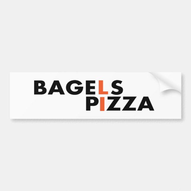 Long Island Pizza and Bagels are the best Bumper Sticker (Front)