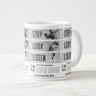 Long Island Railroad Safety Jumbo Mugs