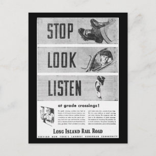 Long Island Railroad Safety Postcard