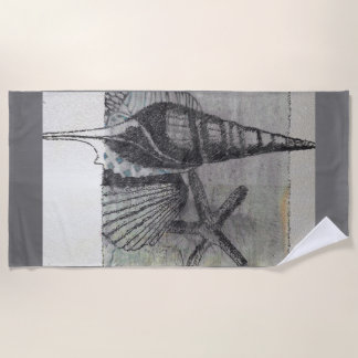Long Island Seashells Beach Towel