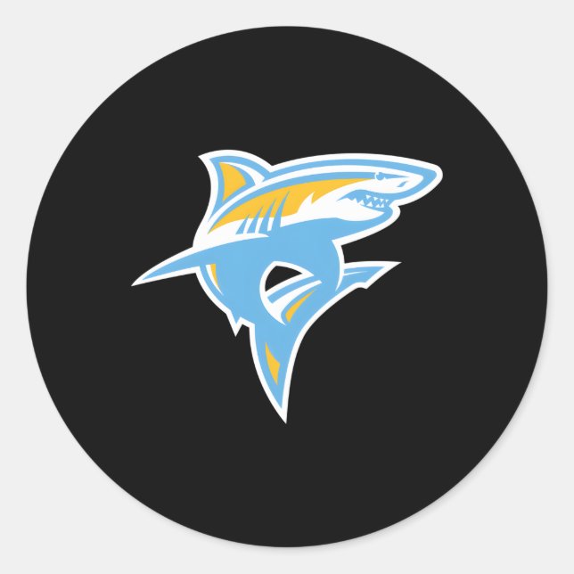 Long Island Sharks Icon Classic Round Sticker (Front)