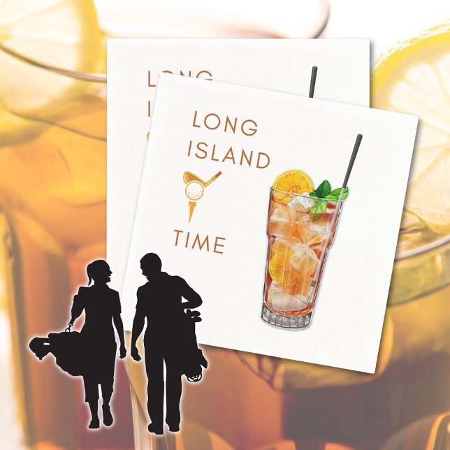 Long Island Tee Time Cocktail Napkin (Creator Uploaded)