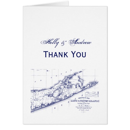 Long Island The Hamptons Map Card