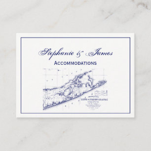 Long Island The Hamptons Map VC Business Card