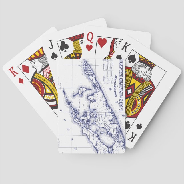Long Island The Hamptons Map VC Playing Cards (Back)