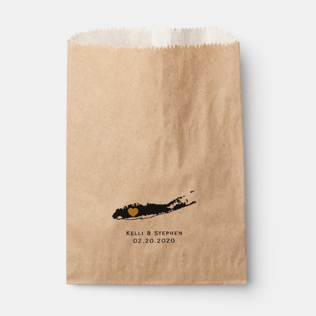 Long Island Wedding Favour Treat Sacks, Gift Bags (Front)