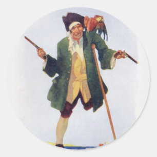 Long John Silver - Treasure Island Classic Round Sticker
