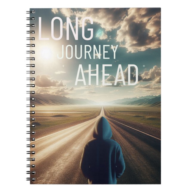 Long Journey Ahead Spiral Photo Notebook (Front)