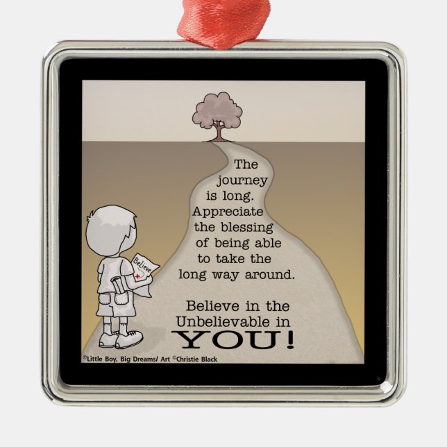 Long Journey Metal Tree Decoration (Front)