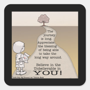 Long Journey Square Sticker