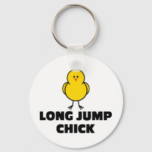 Long Jump Chick Key Ring