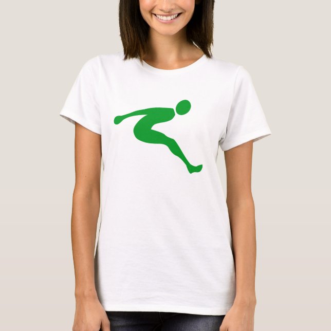 Long Jump - Grass Green T-Shirt (Front)