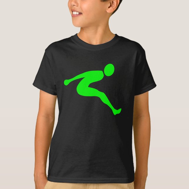 Long Jump - Green T-Shirt (Front)