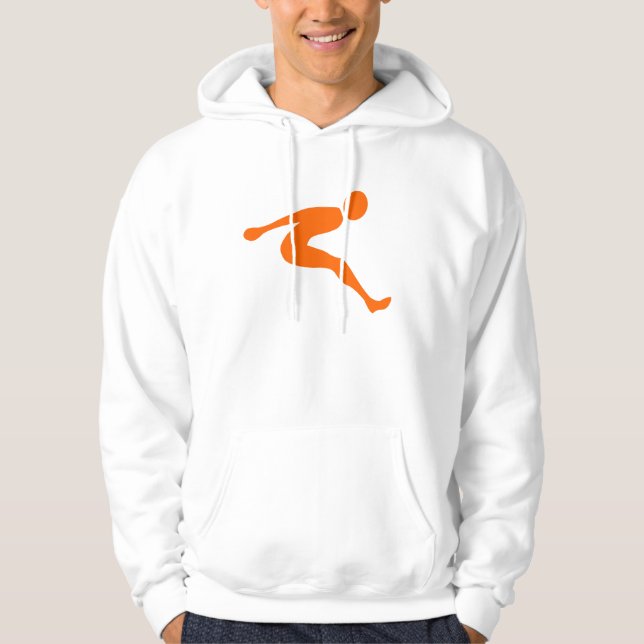 Long Jump - Orange Hoodie (Front)
