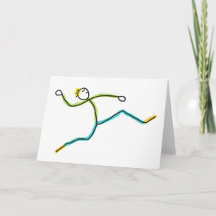 Long Jump Stickman Card