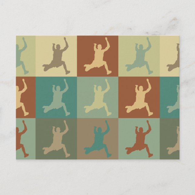Long Jumping Pop Art Postcard (Front)