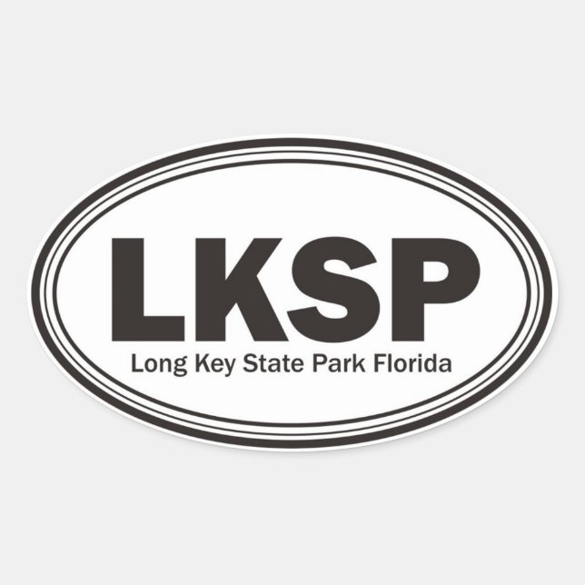 Long Key Oval Sticker (Front)