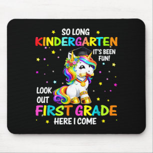 Long Kindergarten 1st Grade Here Come Graduation Mouse Mat
