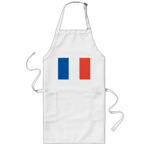 Long kitchen apron with France flag