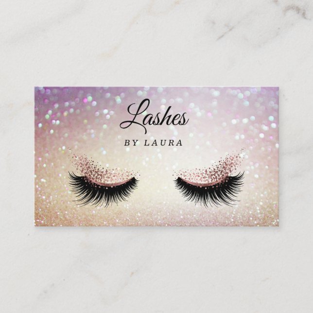 Long Lash Extension Makeup Artist Business Card (Front)