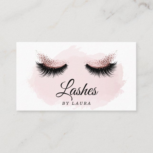 Long Lash Extension Makeup Artist Business Card (Front)