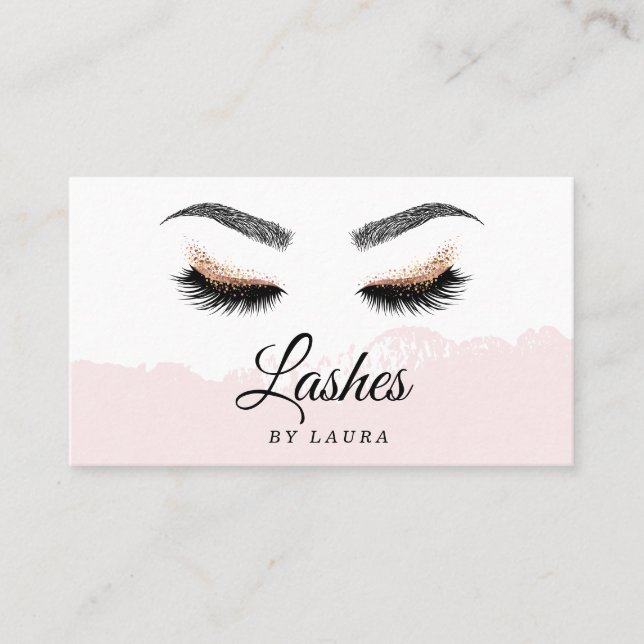 Long Lash Extension Makeup Artist Business Card (Front)