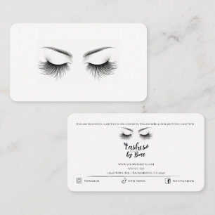 Long Lashes Eyelash Extensions Beauty   Business Card