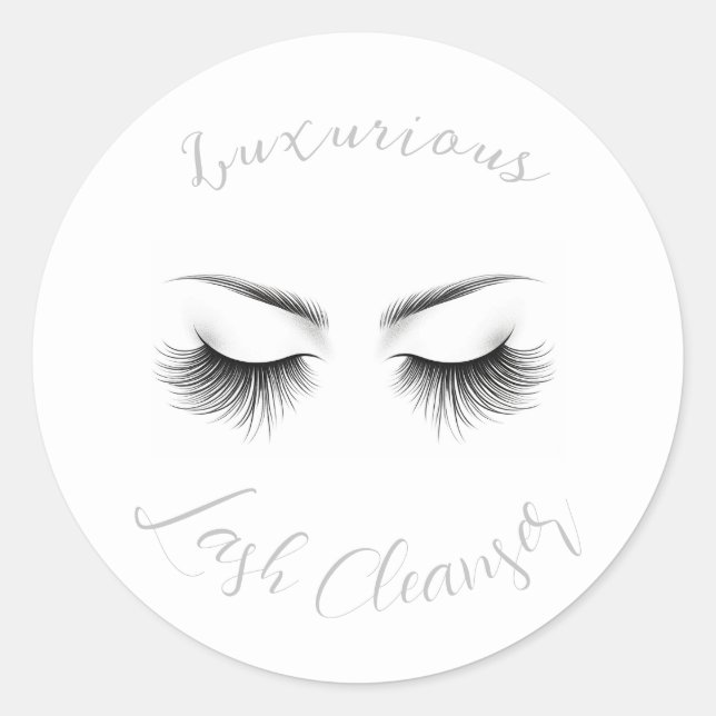 Long Lashes Eyelash Extensions Beauty   Classic Round Sticker (Front)