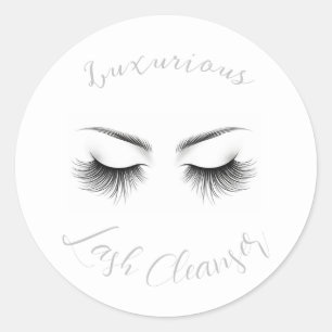 Long Lashes Eyelash Extensions Beauty   Classic Round Sticker
