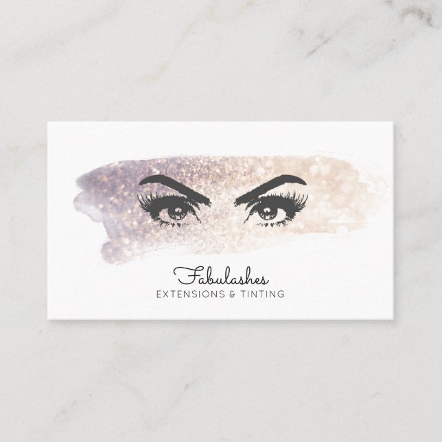 Long Lashes Eyes Brows Lash Specialist Business Card (Front)