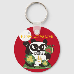 Long Life Panda God Key Ring